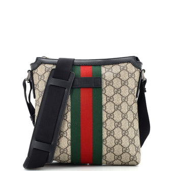 Gucci Web Messenger Bag GG Coated Canvas Small