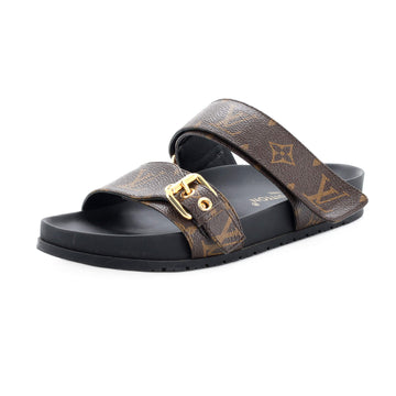 Louis Vuitton Women's Bom Dia Flat Mules Monogram Canvas