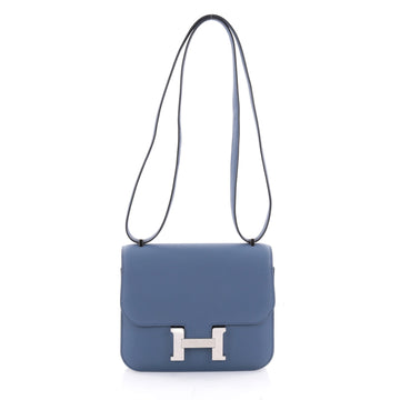 Hermes Constance Handbag Swift 18 Blue 2360801