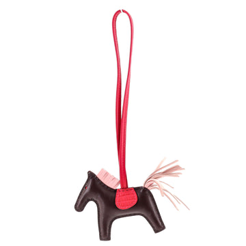 Hermes GriGri Rodeo Touch Bag Charm Leather with Alligator PM