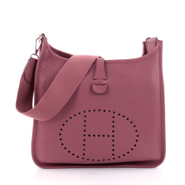 Hermes Evelyne Crossbody Gen I Clemence PM Purple 2360909