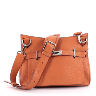 Hermes Jypsiere Handbag Clemence 31 Orange 2360911