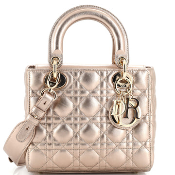 Christian Dior My ABCDior Lady Dior Bag Metallic Cannage Quilt Lambskin