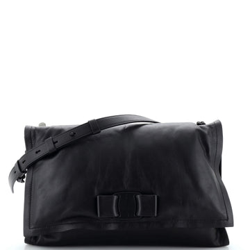 Salvatore Ferragamo Viva Bow Flap Bag Leather Medium