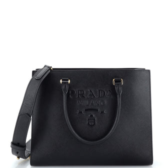 Prada Logo-Embossed Saffiano Leather Bag