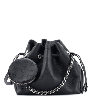 Louis Vuitton Bella Bucket Bag Mahina Leather Black