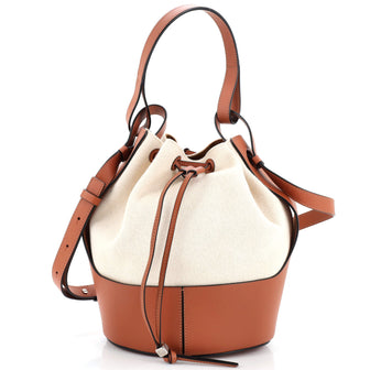 Loewe Balloon Bucket Bag Canvas and Leather Medium