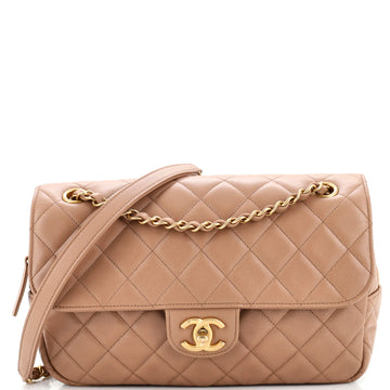 Chanel Easy NM Flap Bag Quilted Caviar Medium