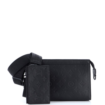 Louis Vuitton Black Monogram Shadow Leather Crossbody Bag