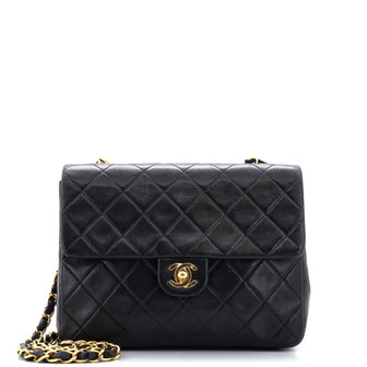 Chanel Vintage Square Classic Flap Bag Quilted Lambskin Small
