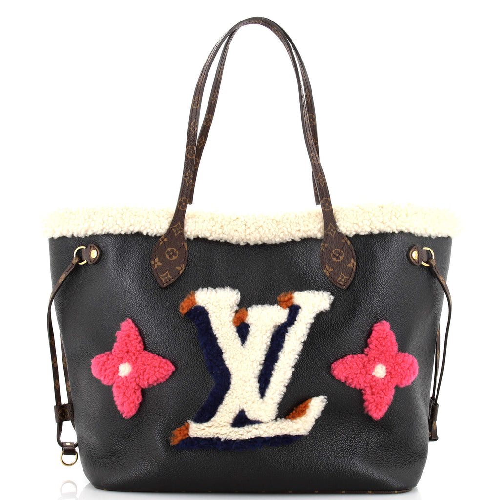 Louis Vuitton Neverfull NM Tote Leather and Monogram Teddy