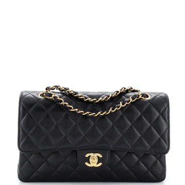 Chanel Classic Double Flap Bag Quilted Caviar Medium