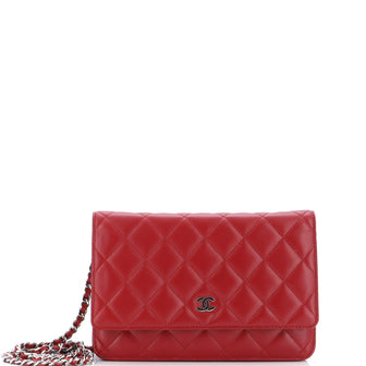 Chanel Wallet on Chain Quilted Lambskin Red 236124364