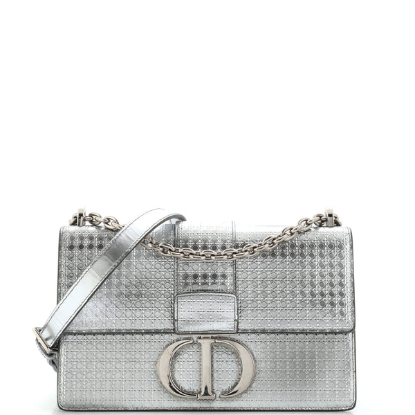CHRISTIAN DIOR Patent Micro-Cannage 30 Montaigne Chain Flap Bag