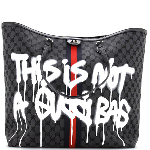 Balenciaga x Gucci The Hacker Project Tote Graffiti BB