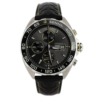 Tag Heuer Formula 1 Senna Calibre 16 Chronograph Automatic Watch Stainless Steel and Leather 44