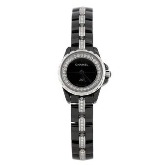 Chanel J12 XS Quartz Watch Ceramic and Stainless Steel with