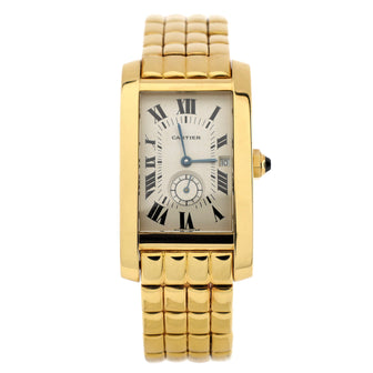 Cartier Tank Americaine Quartz Watch Yellow Gold 23