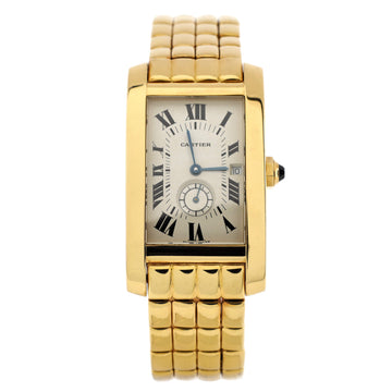 Cartier Tank Americaine Quartz Watch Yellow Gold 23