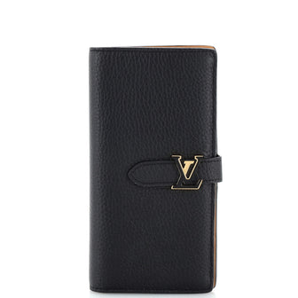Louis Vuitton Vertical Wallet Taurillon Leather Black 23612443