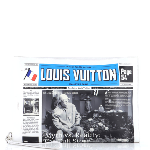 Louis Vuitton Newspaper Pouch Printed Leather Print 23612472