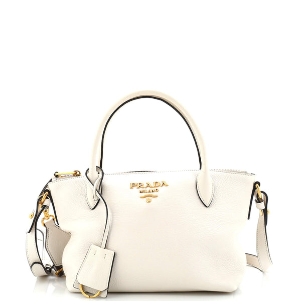 プラダ PRADA VIT.DAINO ホワイト レザー 2wayトート PRADA（プラダ） （新品・未使用品）プラダ ミディアム レザー トート