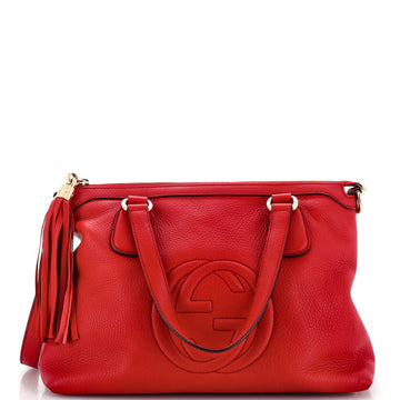 Gucci Soho Convertible Soft Top Handle Bag Leather