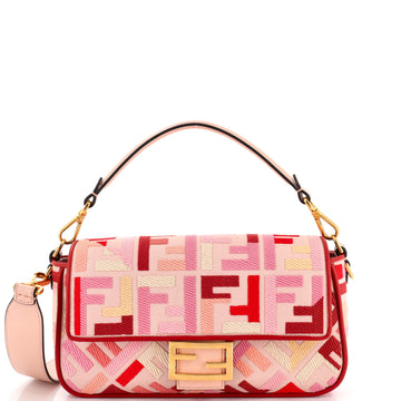 Fendi Baguette NM Bag Zucca Embroidered Canvas Medium