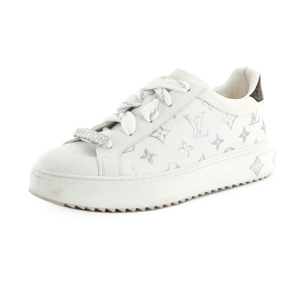 Louis Vuitton Women's Time Out Sneakers Monogram Print Leather