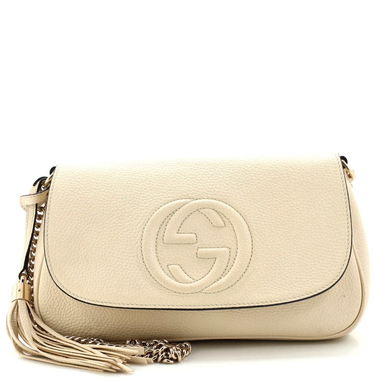 Gucci Soho Chain Crossbody Bag (Outlet) Leather Medium Neutral 2354263