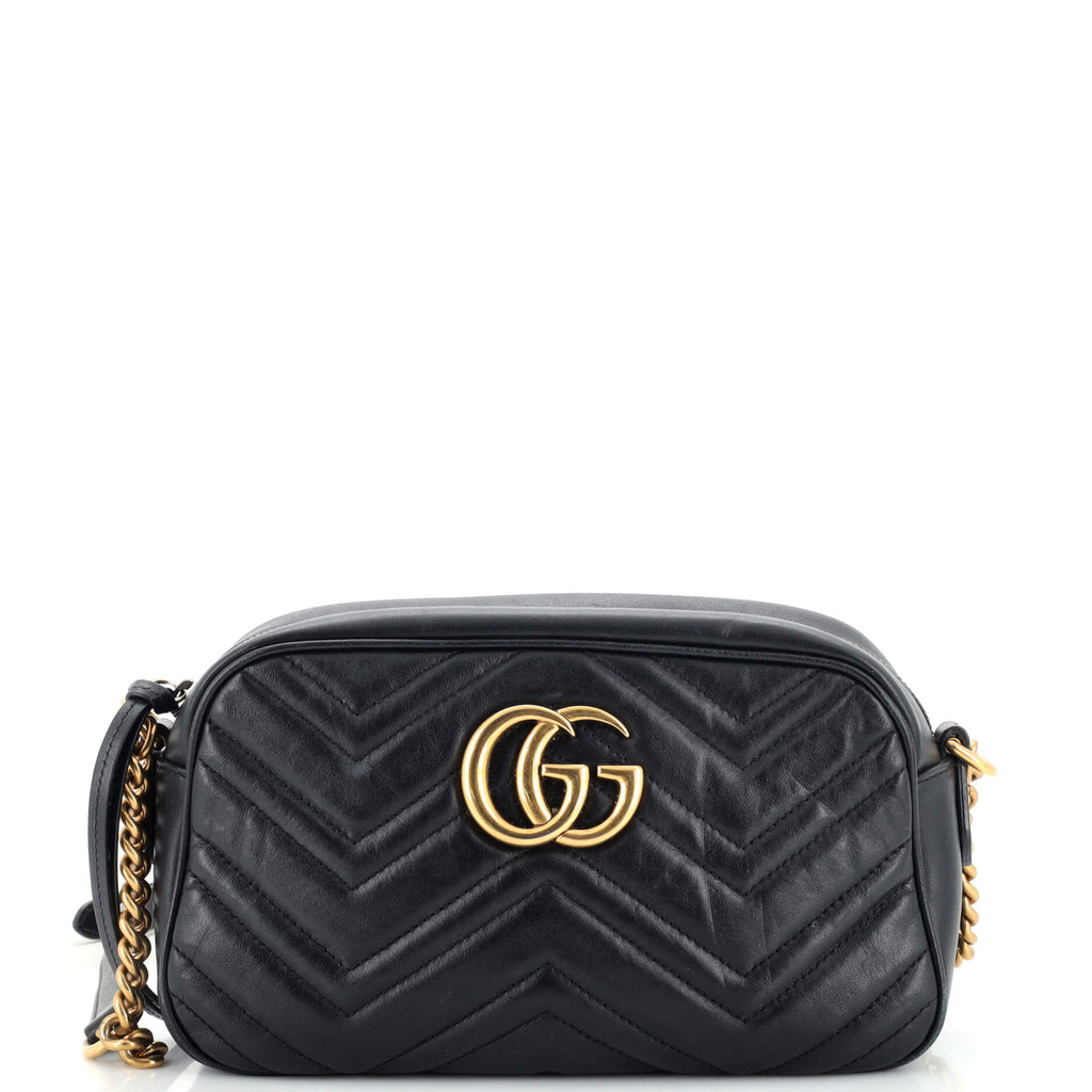 Gucci GG Marmont Shoulder Bag Matelasse Leather Small Black 2354264