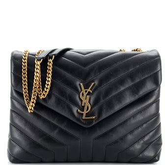 Saint Laurent Loulou Shoulder Bag Matelasse Chevron Leather Medium