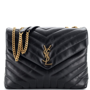 Saint Laurent Loulou Shoulder Bag Matelasse Chevron Leather Medium