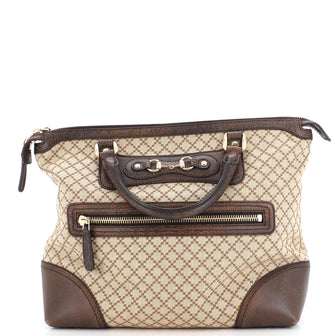 Gucci Catherine Tote Diamante Canvas with Leather Medium