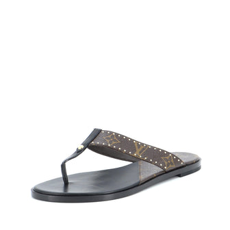 Louis Vuitton Women's Sunny Flat Thong Sandals Monogram Canvas