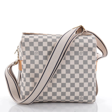 Louis Vuitton Naviglio Handbag Damier White
