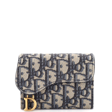 Christian Dior Saddle 5-Gusset Card Case Oblique Canvas