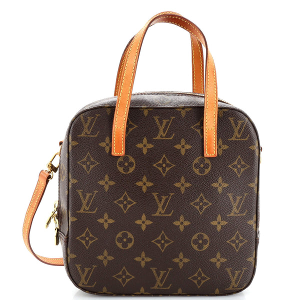 Louis Vuitton Spontini Handbag Monogram Canvas Brown