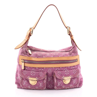 Louis Vuitton Baggy Handbag Denim PM Pink 2362601