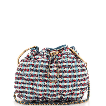 Chanel Chesterfield Bucket Bag Tweed Medium