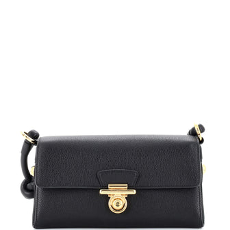 Salvatore Ferragamo Glam Flap Shoulder Bag Leather Small