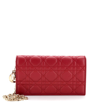 Christian Dior Lady Dior Wallet on Chain Pouch Cannage Quilt Lambskin