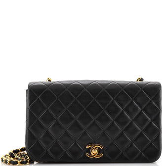 Chanel Vintage Full Flap Bag Quilted Lambskin Medium