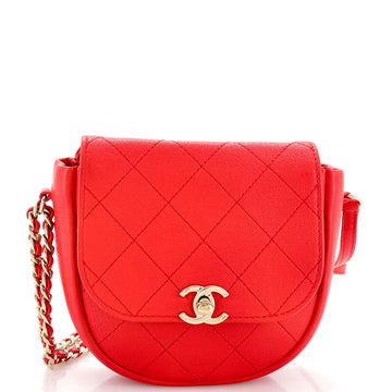 Chanel Casual Trip Messenger Bag Quilted Lambskin Mini