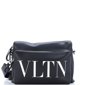 Valentino Garavani VLTN Zip Messenger Bag Printed Leather Medium