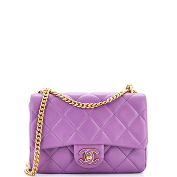 Chanel Pending CC Square Flap Bag Quilted Lambskin Small