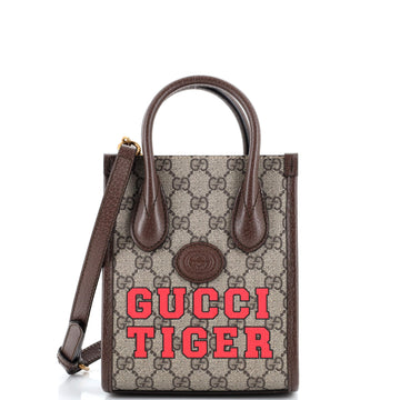 Gucci Interlocking G Patch Tote Printed GG Coated Canvas Mini