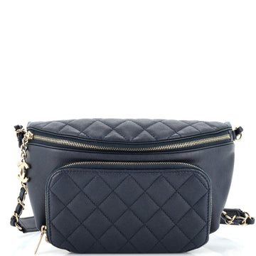 Chanel Business Affinity Waist Bag Quilted Caviar Medium