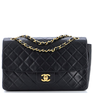 Chanel Vintage CC Chain Flap Bag Quilted Lambskin Large