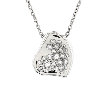 Tiffany & Co. Elsa Peretti Full Heart Pendant Necklace Platinum with Pave Diamonds